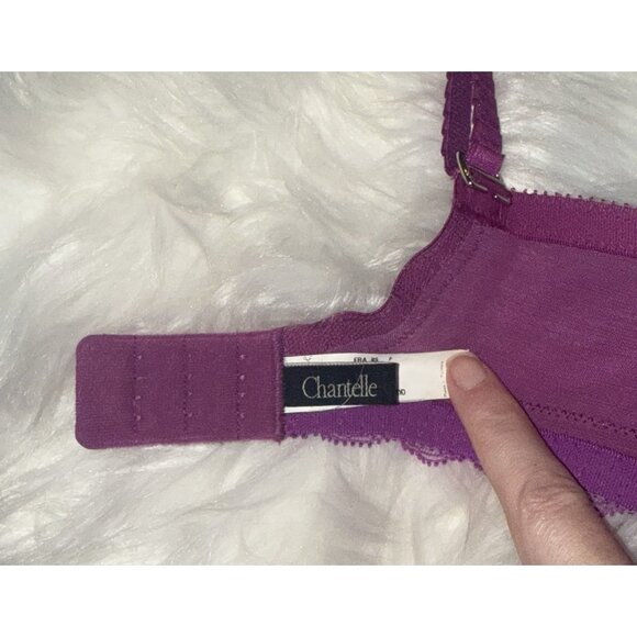 Chantelle 3585 C Chic Sexy Spacer Underwire T-Shirt Bra Printed 32DDD Purple - Picture 6 of 7